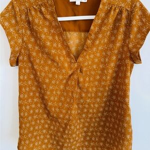 Women's Mustard Floral Top